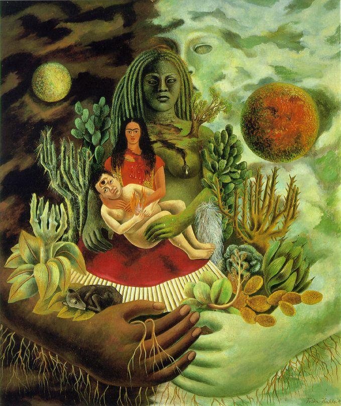 Frida Kahlo The Love Embrace of the Universe the Earth Mexico Me Diego and Mr Xolotl